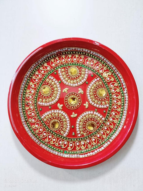 Pooja Plate with Stones